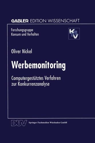 Werbemonitoring Computergestütztes Verfahren zur Konkurrenzanalyse