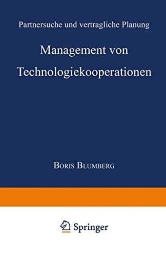 Management von Technologiekooperationen Partnersuche und vertragliche Planung