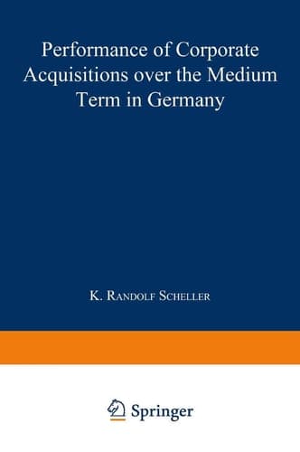 Performance of Corporate Acquisitions over the Medium Term in Germany