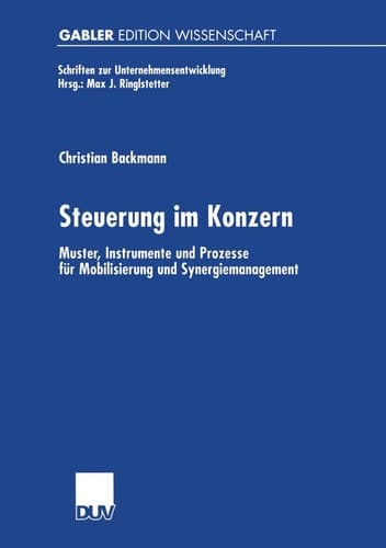 Steuerung im Konzern Muster, Instrumente und Prozesse für Mobilisierung und Synergiemanagement