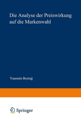 Die Analyse der Preiswirkung auf die Markenwahl Eine nichtparametrische Modellierung