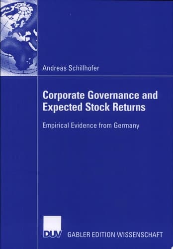 Corporate Governance and Expected Stock Returns Empirical Evidence from Germany