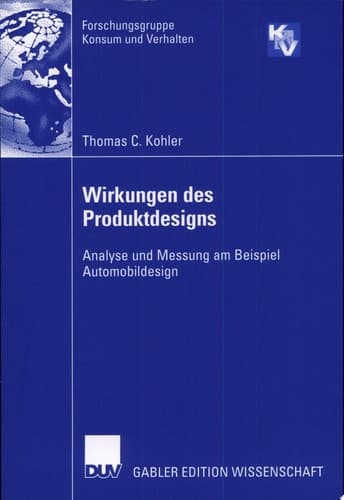 Wirkungen Des Produktdesigns Analyse Und Messung Am Beispiel Automobildesign