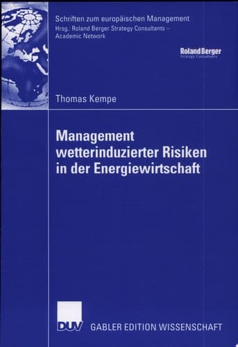 Management wetterinduzierter Risiken in der Energiewirtschaft