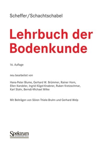Scheffer/Schachtschabel: Lehrbuch der Bodenkunde