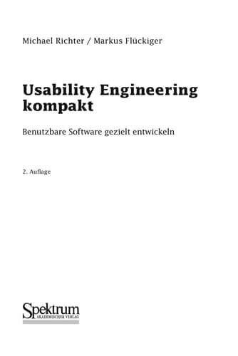 Usability Engineering kompakt Benutzbare Software gezielt entwickeln