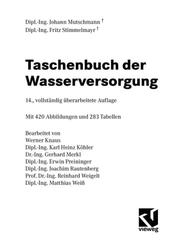Taschenbuch der Wasserversorgung