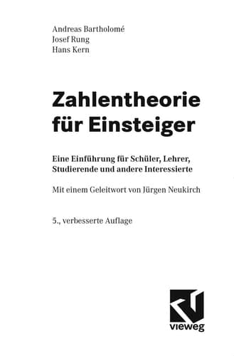 Zahlentheorie für Einsteiger (German Edition)