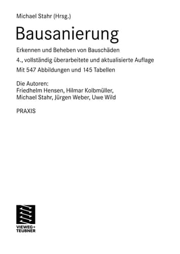 Bausanierung Erkennen und Beheben von Bauschäden