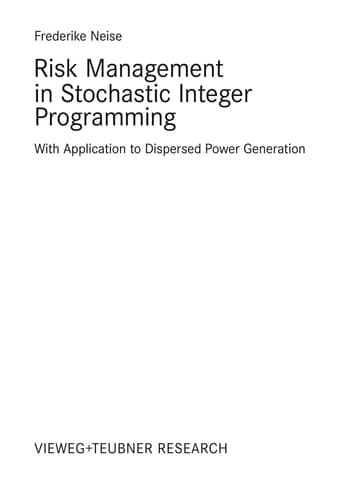Risk Management in Stochastic Integer Programming With Application to Dispersed Power Generation