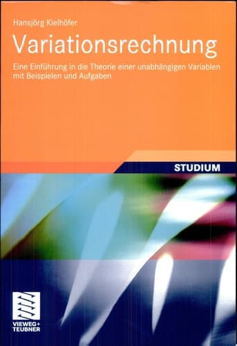 Variationsrechnung Eine Einführung in die Theorie einer unabhängigen Variablen mit Beispielen und Aufgaben