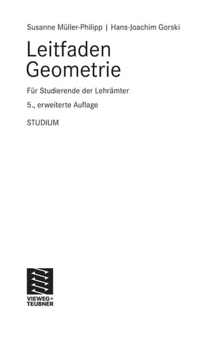 Leitfaden Geometrie Für Studierende der Lehrämter