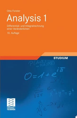 Analysis 1 Differential- und Integralrechnung einer Veränderlichen