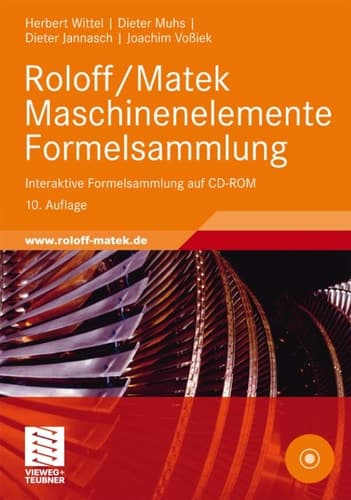 Roloff/Matek Maschinenelemente Formelsammlung Interaktive Formelsammlung auf CD-ROM