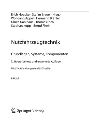 Nutzfahrzeugtechnik Grundlagen, Systeme, Komponenten