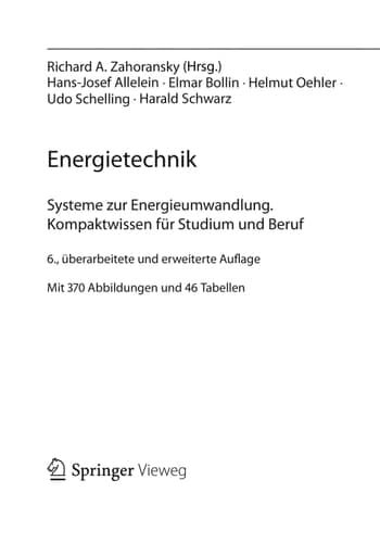 Energietechnik Systeme zur Energieumwandlung. Kompaktwissen für Studium und Beruf