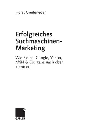 Erfolgreiches Suchmaschinen-Marketing