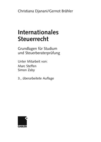 Internationales Steuerrecht Grundlagen für Studium und Steuerberaterprüfung