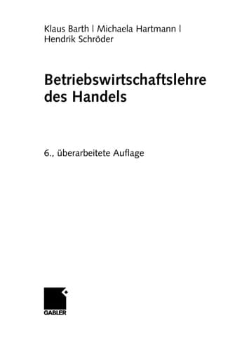 Betriebswirtschaftslehre des Handels