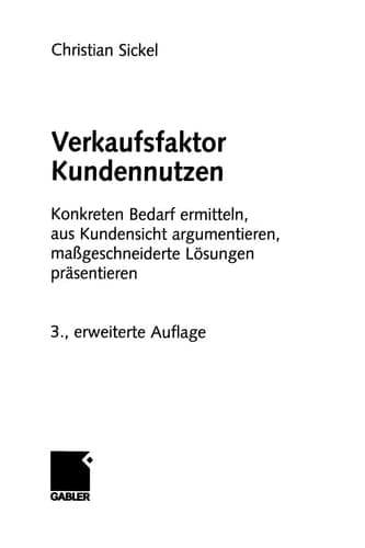 Verkaufsfaktor Kundennutzen