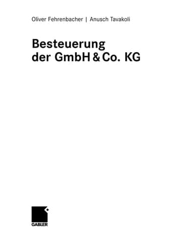 Besteuerung der GmbH & Co. KG (German Edition)
