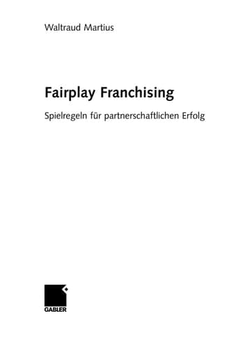 Fairplay Franchising Spielregeln für partnerschaftlichen Erfolg
