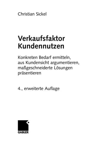 Verkaufsfaktor Kundennutzen