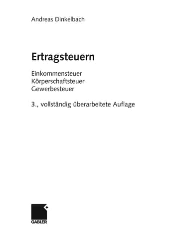 Ertragssteuern Buch