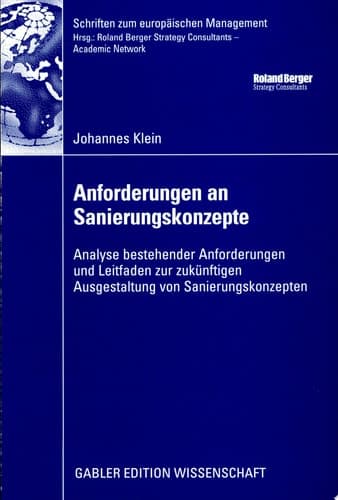 Anforderungen an Sanierungskonzepte Analyse bestehender Anforderungen und Leitfaden zur zukünftige Ausgestaltung von Sanierungskonzepten