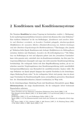 Absatzkanalkoordination durch Hersteller-Handels-Konditionen Eine spiel- und verhandlungstheoretische Untersuchung