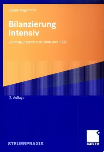 Bilanzierung intensiv Veranlagungszeitraum 2008 und 2009