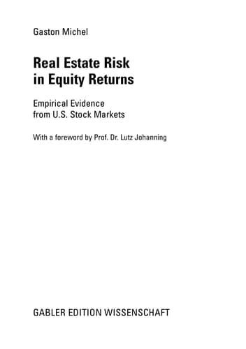 Real Estate Risk in Equity Returns Empirical Evidence from U.S. Stock Markets