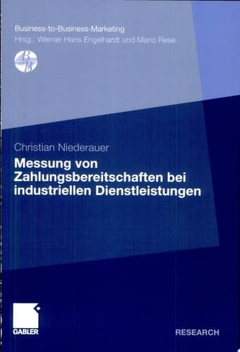 Messung von Zahlungsbereitschaften bei industriellen Dienstleistungen