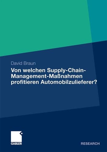 Von welchen Supply-Chain-Management-Maßnahmen profitieren Automobilzulieferer? Eine wertorientierte Analyse an der Schnittstelle zwischen Zulieferer und Automobilhersteller