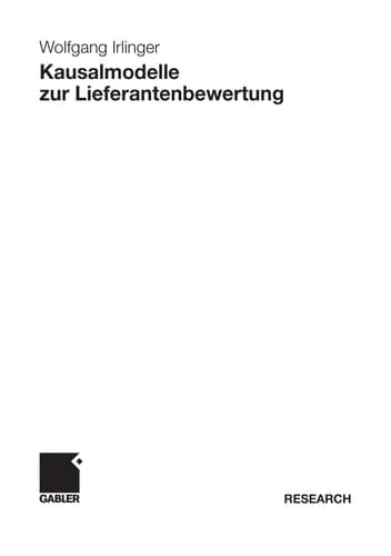 Kausalmodelle zur Lieferantenbewertung