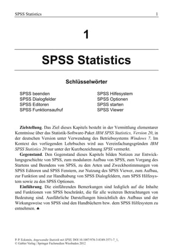 Angewandte Statistik mit SPSS Praktische Einführung für Wirtschaftswissenschaftler