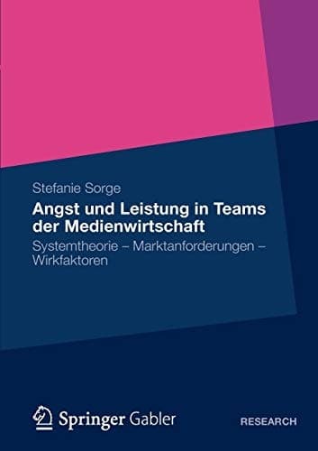 Angst und Leistung in Teams der Medienwirtschaft Systemtheorie – Marktanforderungen – Wirkfaktoren