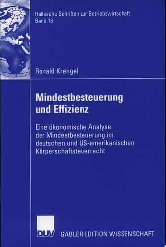 Mindestbesteuerung und Effizienz Eine ökonomische Analyse der Mindestbesteuerung im deutschen und US-amerikanischen Körperschaftsteuerrecht