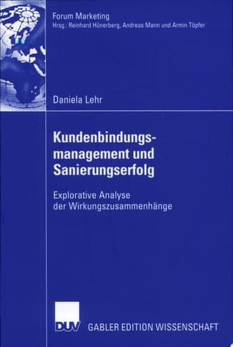 Kundenbindungsmanagement und Sanierungserfolg Explorative Analyse der Wirkungszusammenhänge