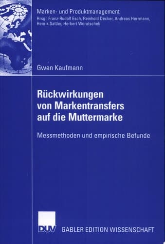 Rückwirkungen von Markentransfers auf die Muttermarke Messmethoden und empirische Befunde