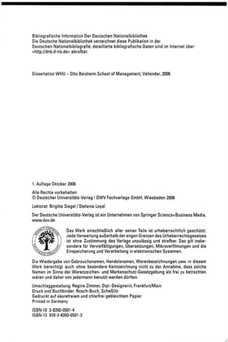 Koordination von Marketing und Vertrieb Determinanten, Gestaltungsdimensionen und Erfolgsauswirkungen