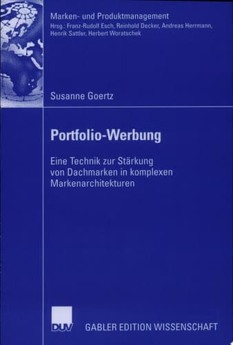 Portfolio-Werbung Eine Technik zur Stärkung von Dachmarken in komplexen Markenarchitekturen