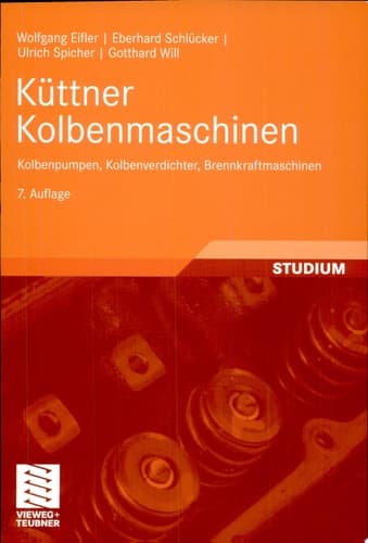 Küttner Kolbenmaschinen Kolbenpumpen, Kolbenverdichter, Brennkraftmaschinen
