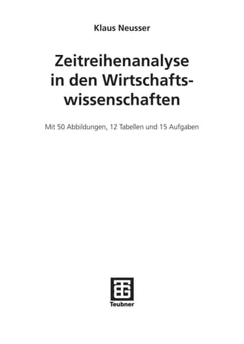 Zeitreihenanalyse in den Wirtschaftswissenschaften