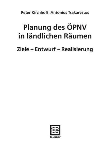 Planung des ÖPNV in ländlichen Räumen Ziele - Entwurf - Realisierung