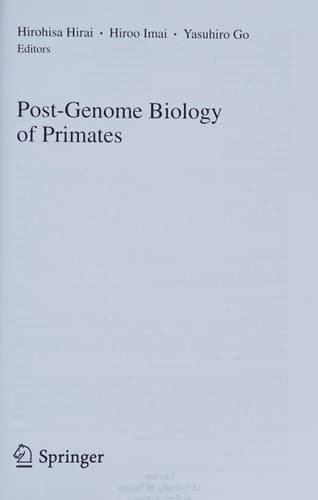 Post-Genome Biology of Primates