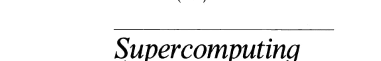 Supercomputing Applications, Algorithms, and Architectures For the Future of Supercomputing