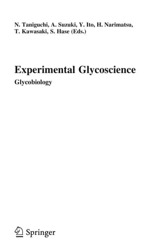Experimental Glycoscience Glycobiology