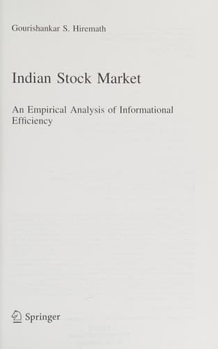 Indian Stock Market An Empirical Analysis of Informational Efficiency