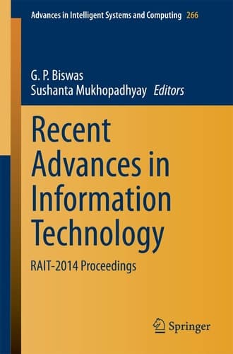 Recent Advances in Information Technology RAIT-2014 Proceedings